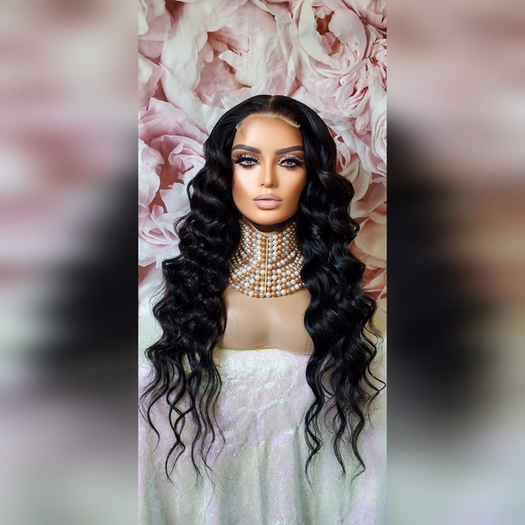 100%virgin human hair closure wig 26